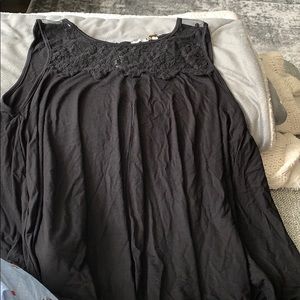 Black top with lace detail
